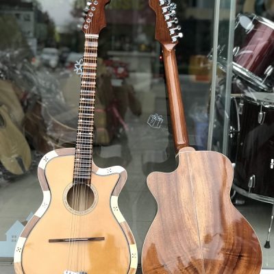 Tiệm bán đờn guitar cổ thùng phím lõm gỗ điệp