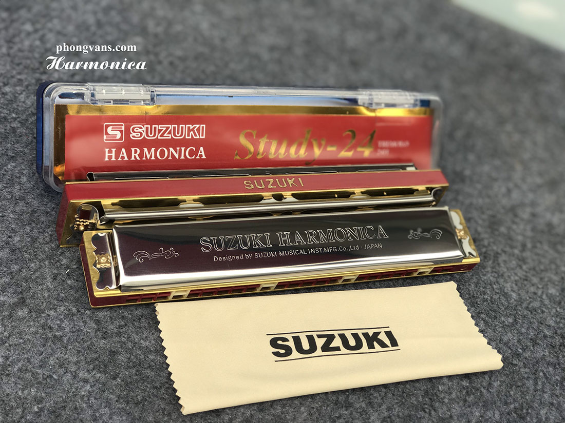 Kèn Harmonica Tremolo Suzuki Study 24
