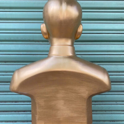 Tượng bán thân bác hồ thạch cao 50 cm nhũ đồng