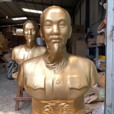 Tượng bán thân Bác thạch cao 80 cm màu đồng
