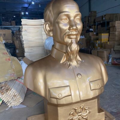 Tượng Bác Hồ bằng thạch cao 1 mét màu đồng