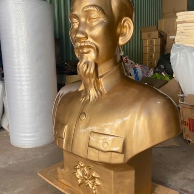 Tượng Bác Hồ bằng thạch cao 1 mét màu đồng