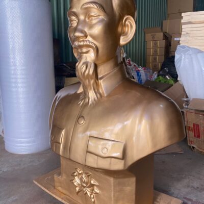 Tượng Bác Hồ bằng thạch cao 1 mét màu đồng