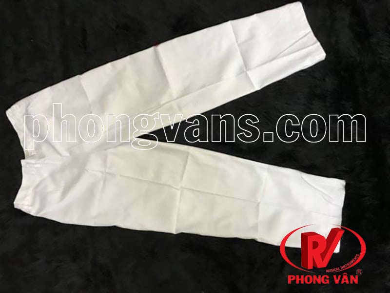 Đồng phục nghi thức đội viên quần dài áo dài vải kaki trắng