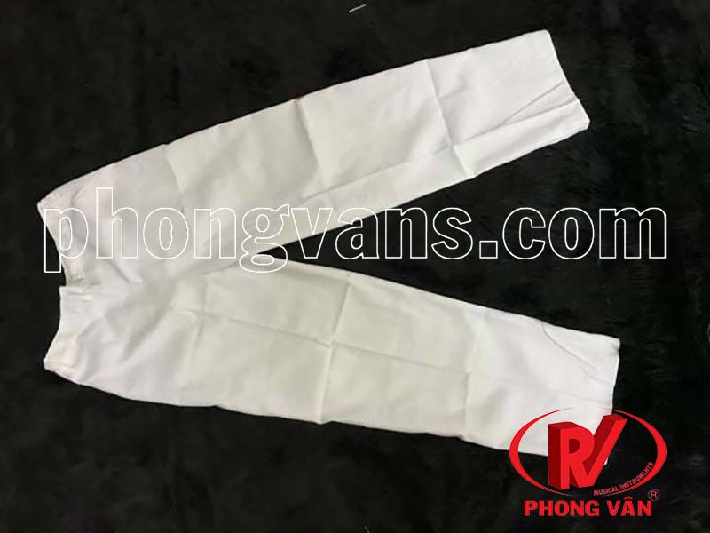 Đồng phục nghi thức đội viên quần dài áo dài vải kaki trắng