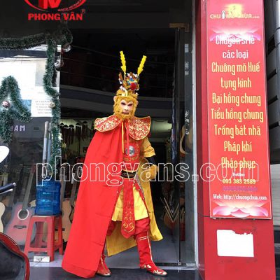 Bộ đồ quần áo tề thiên đại thánh màu đỏ