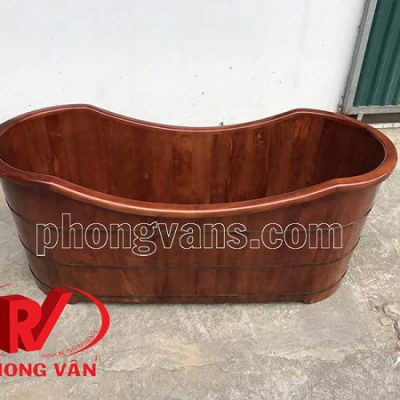 Bồn tắm gỗ oval dài 170 cm