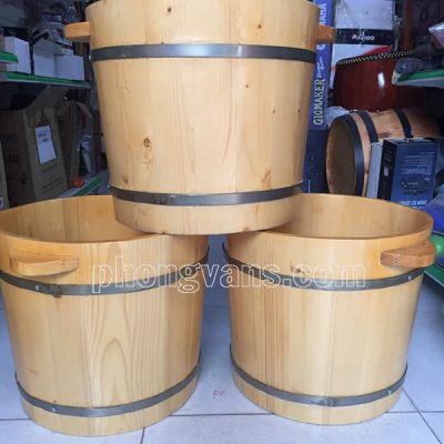 Chậu ngâm chân gỗ thông
