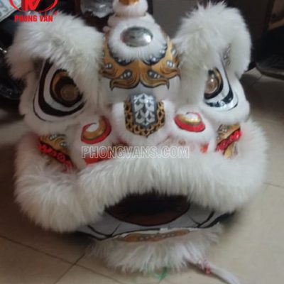 Đầu lân màu trắng lông cừu