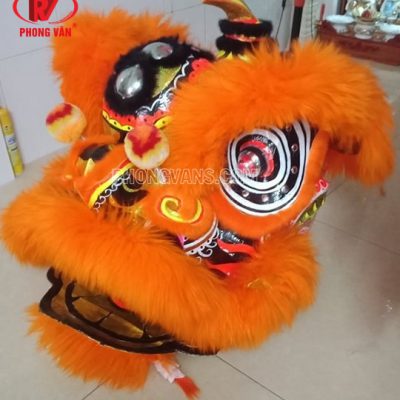 Đầu múa lân mekong màu cam lông cừu