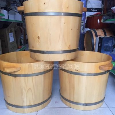 Chậu gỗ ngâm chân cao 35cm đến đầu gối
