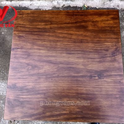 Mặt bàn gỗ thông vuông 60cm màu giả cổ