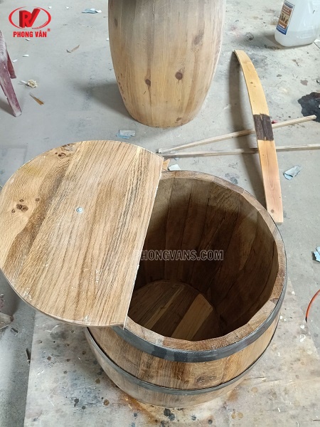 Thùng đựng gạo gỗ sồi 50 kg