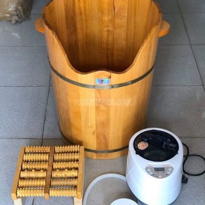 Bồn gỗ xông hơi chân pơmu