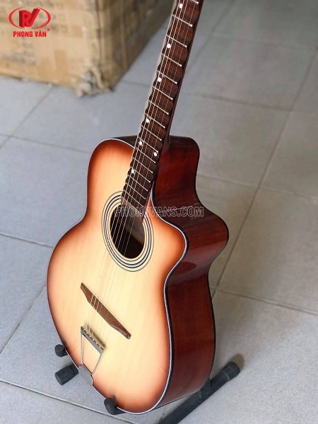 Đờn guitar cổ thùng phím lõm gỗ hồng đào