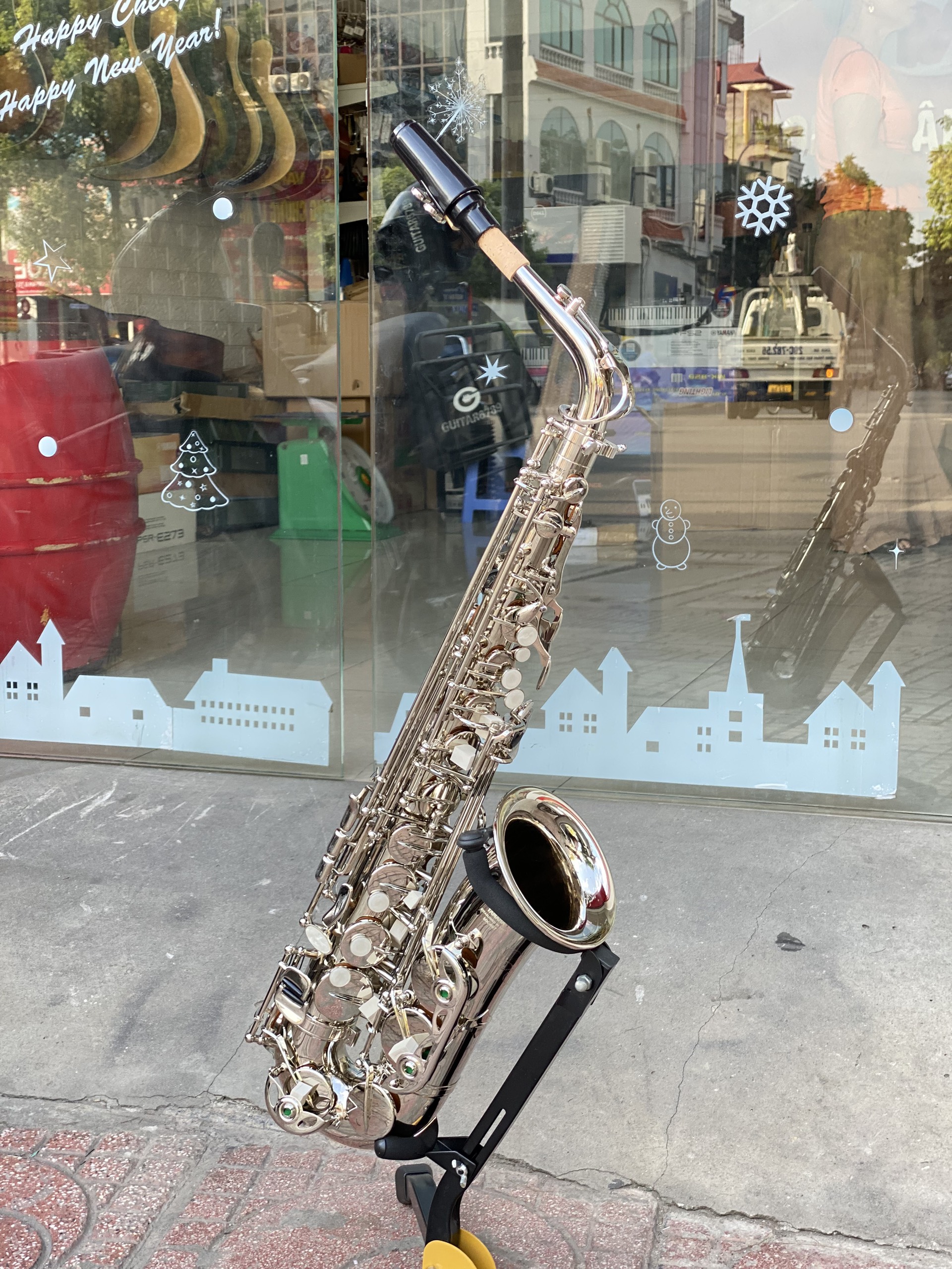 Kèn alto saxophone Yamaha màu trắng Mk007