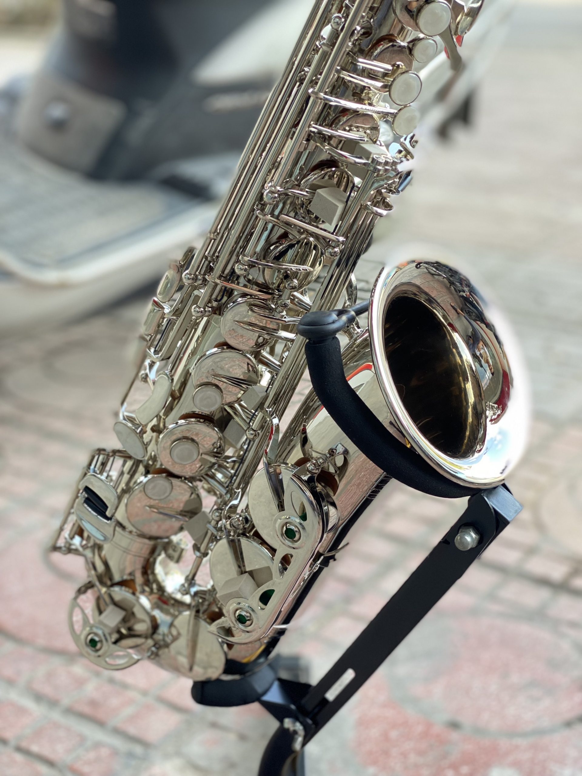 Kèn alto saxophone Yamaha màu trắng Mk007