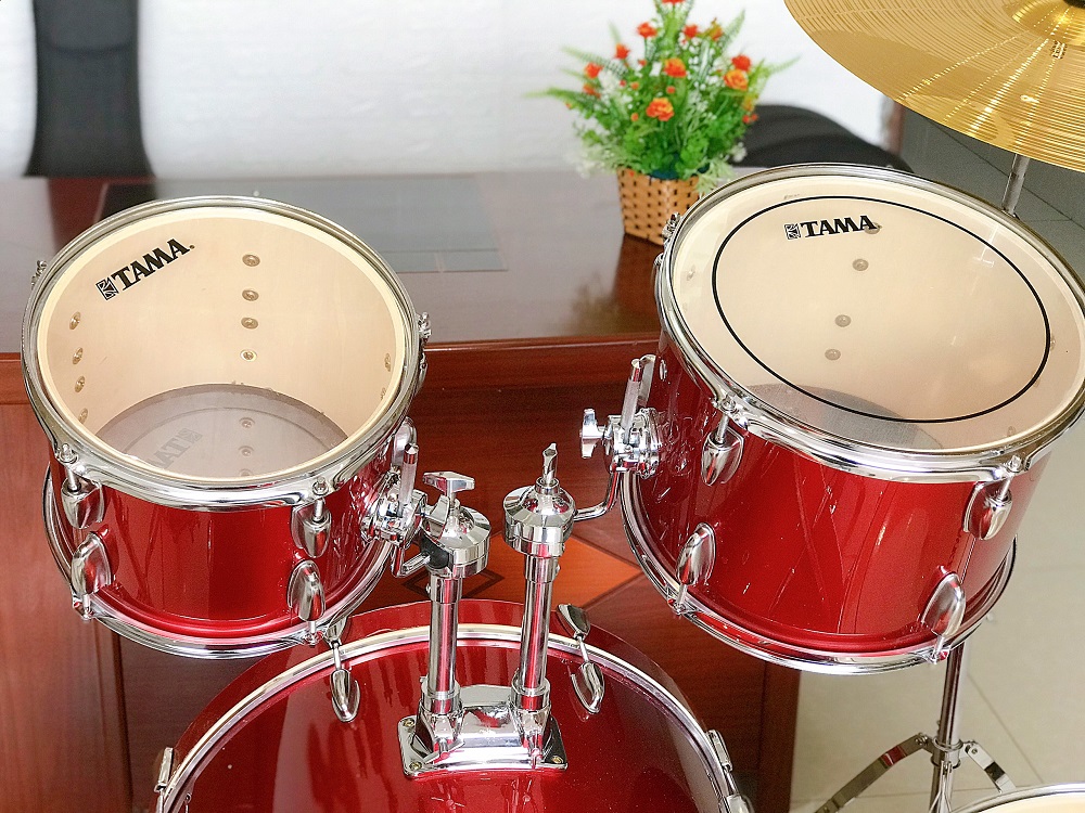 Giá trống jazz Tama drum 5 trống đỏ tươi