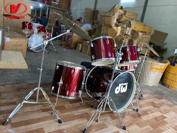 Bộ trống jazz Dw drums đỏ mận đẹp