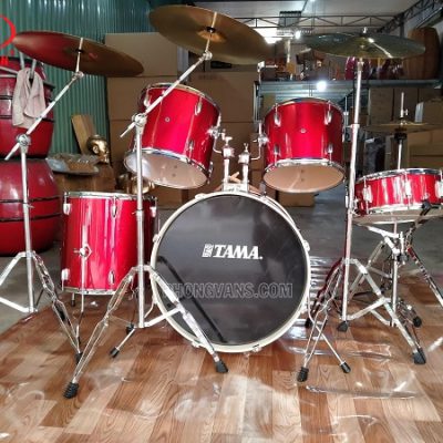 Giá trống jazz Tama drum 5 trống đỏ tươi