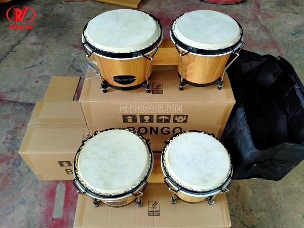 Bán sỉ lẻ cặp trống Bongo gỗ 7in 8in