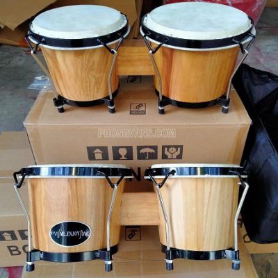 Bán sỉ lẻ cặp trống Bongo gỗ 7in 8in