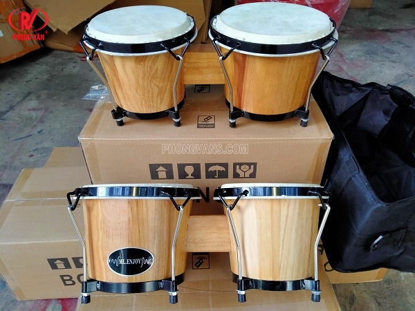 Bán sỉ lẻ cặp trống Bongo gỗ 7in 8in