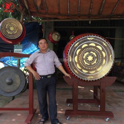 Cơ sở sản xuất trống gỗ Anh Chiến tại tỉnh Phú Thọ