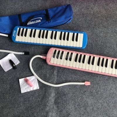 Kèn melodica Victoria 37 phím màu xanh hồng
