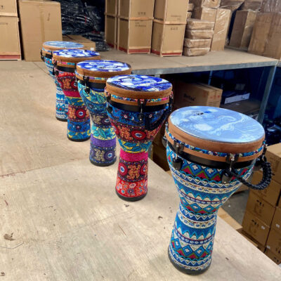 Trống Djembe bọc vải 12in và 10in đẹp