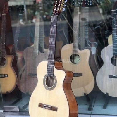 Đàn guitar acoustic gỗ còng cườm cao cấp