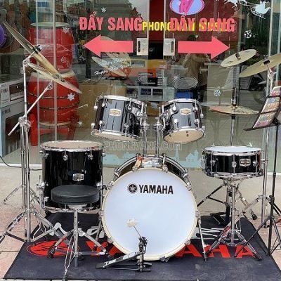 Dàn trống nhạc cơ Yamaha màu đen cao cấp
