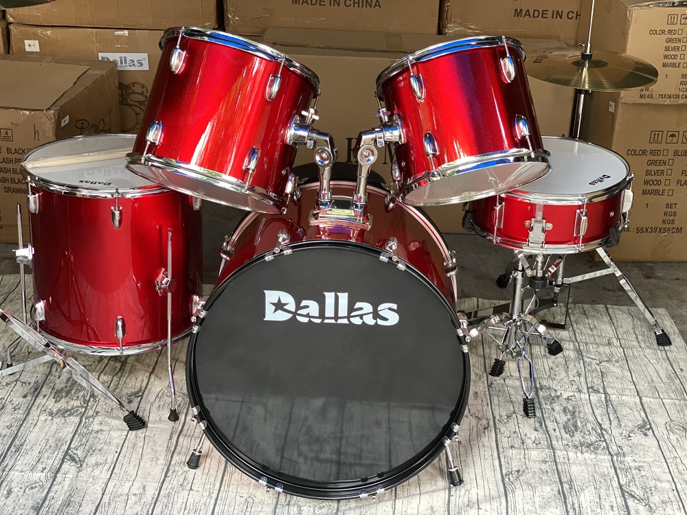 Bộ trống jazz Dallas model DL221 màu đỏ tươi